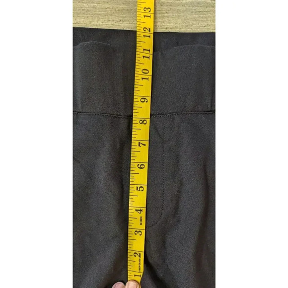 Max Jeans Dress Pants 18W Black Stretch Solid Logo Ponte Knit Back Pockets - Picture 9 of 12